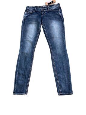 EXPRESS Jeans Denim Blue Jean Legging ZELDA Slim Fit Ultra Low Rise 6R